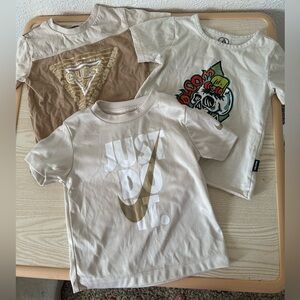 Nike Kids Tan and Gold Graphic Tee